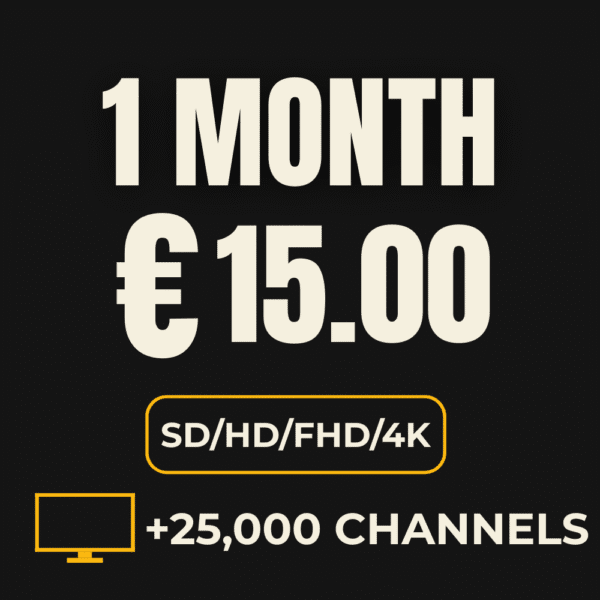 1 Month IPTV Subscription
