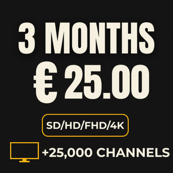 3 Months IPTV Subscription